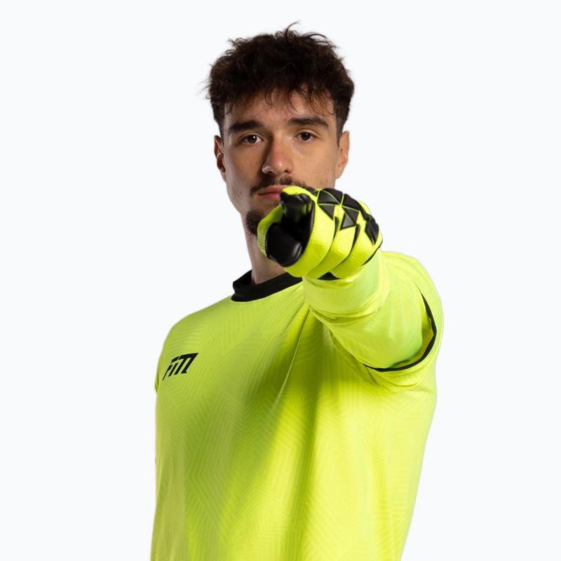 Guanti da portiere Football Masters Varis X PRO giallo fluo 2