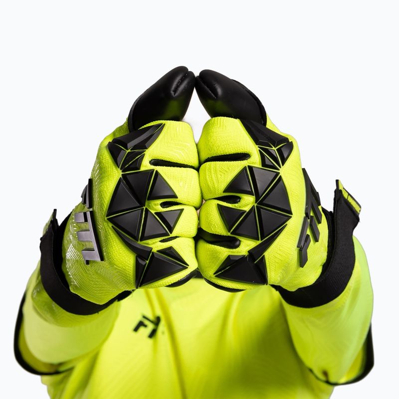 Guanti da portiere Football Masters Varis X PRO giallo fluo 9