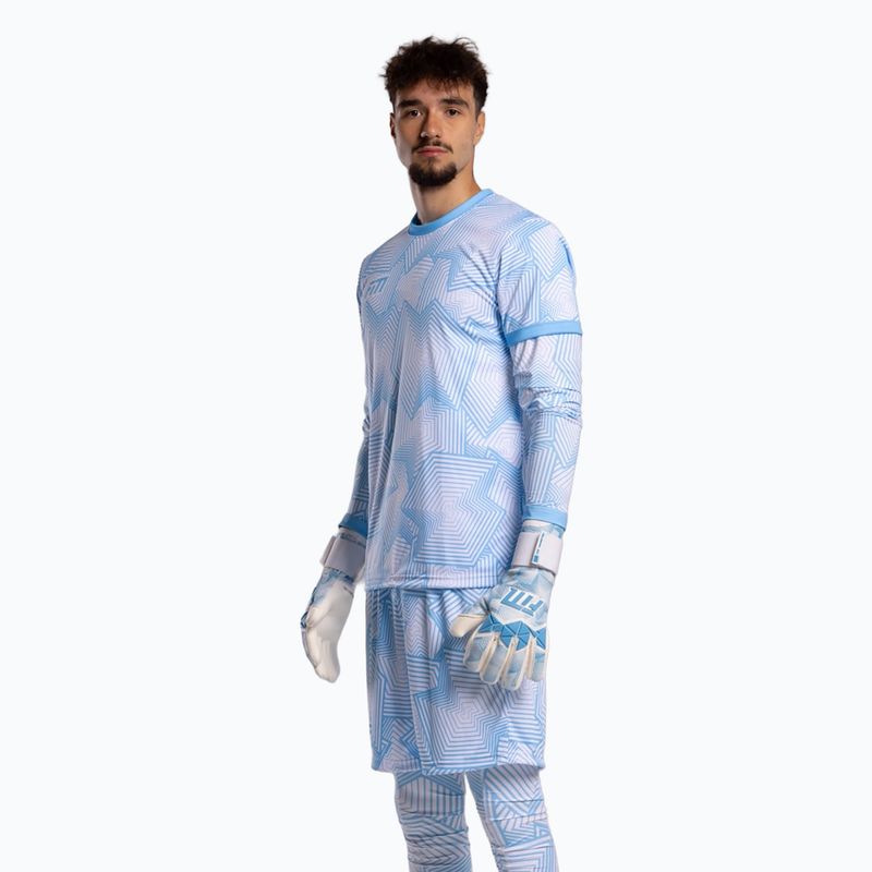 Guanti da portiere Football Masters Varis X PRO bianco/blu 3