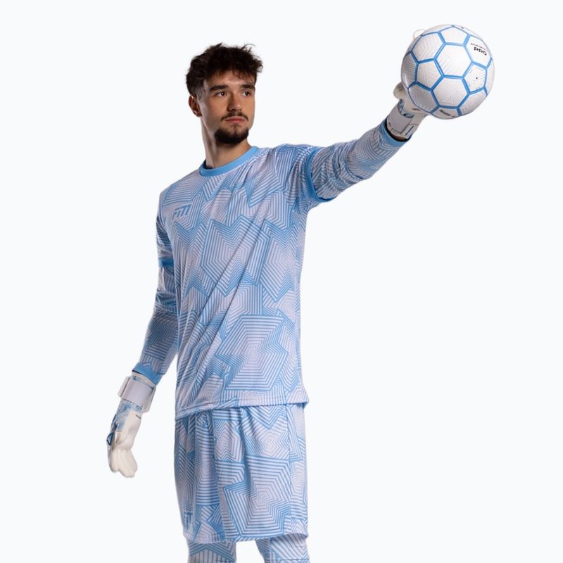 Guanti da portiere Football Masters Varis X PRO bianco/blu 5