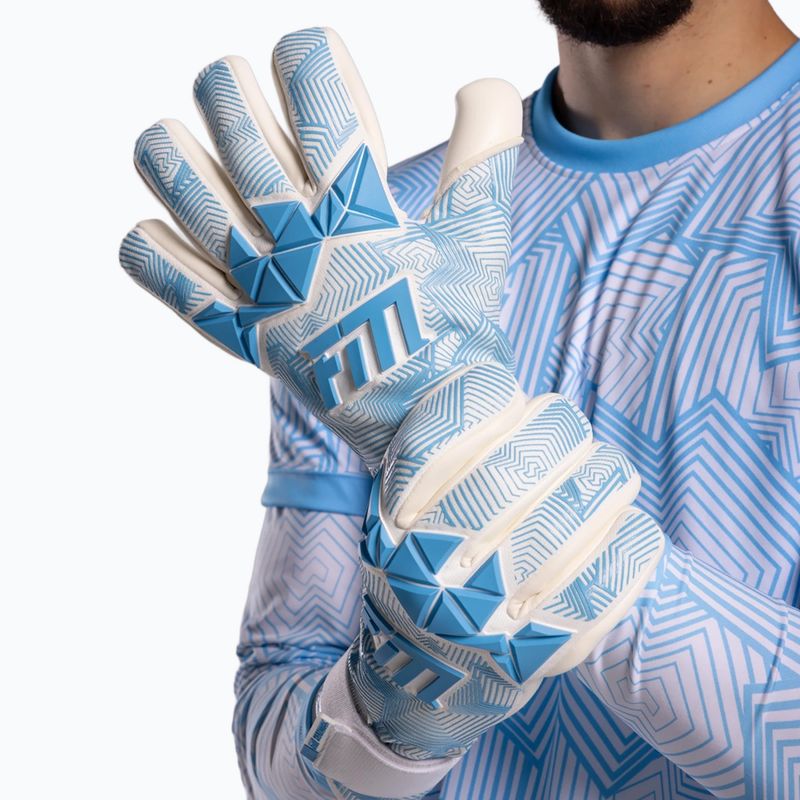 Guanti da portiere Football Masters Varis X PRO bianco/blu 6
