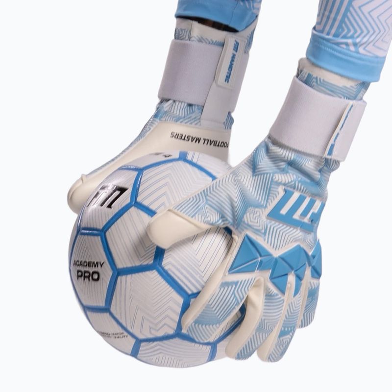 Guanti da portiere Football Masters Varis X PRO bianco/blu 10