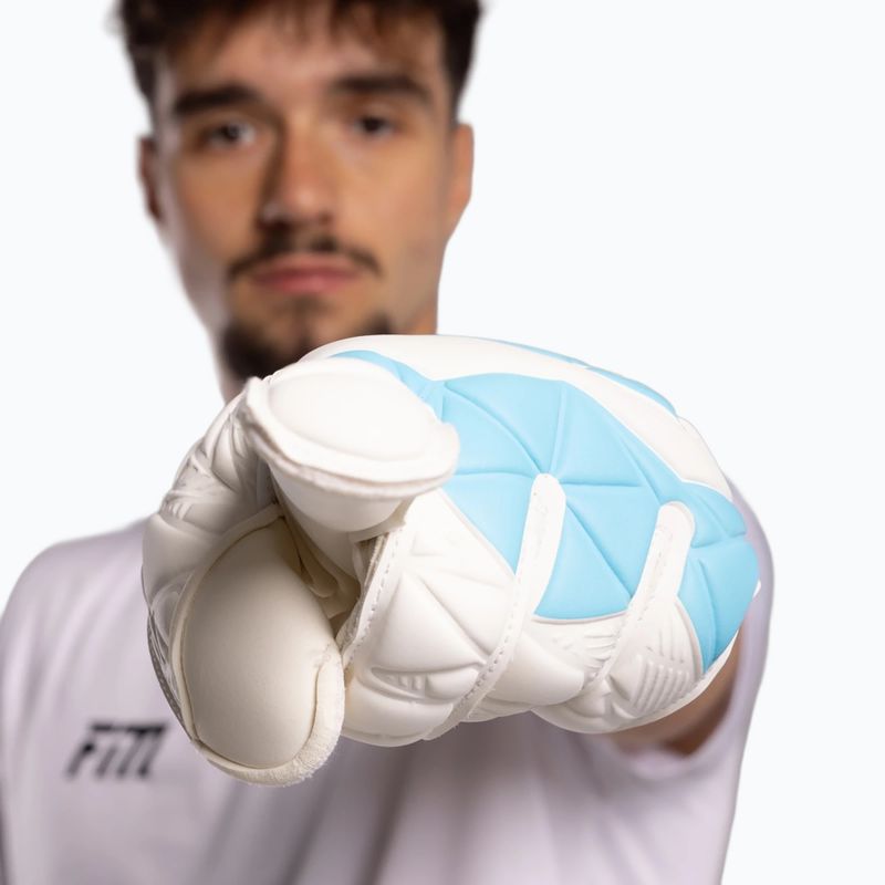 Guanti da portiere Football Masters Invictus X bianco/blu 3