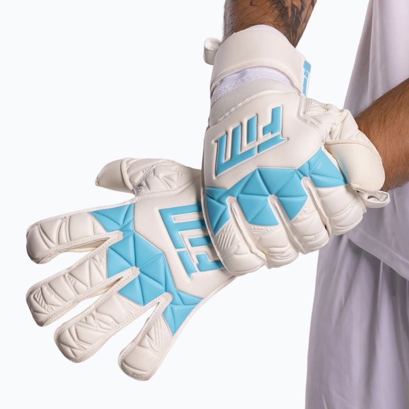 Guanti da portiere Football Masters Invictus X bianco/blu 8