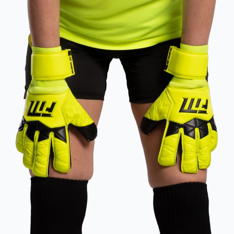 Guanti da portiere Football Masters Invictus X giallo fluo 4