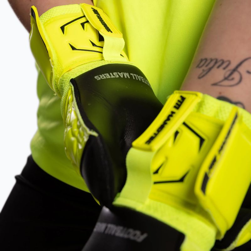 Guanti da portiere Football Masters Invictus X giallo fluo 7