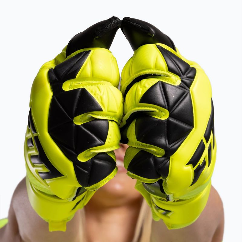 Guanti da portiere Football Masters Invictus X giallo fluo 8