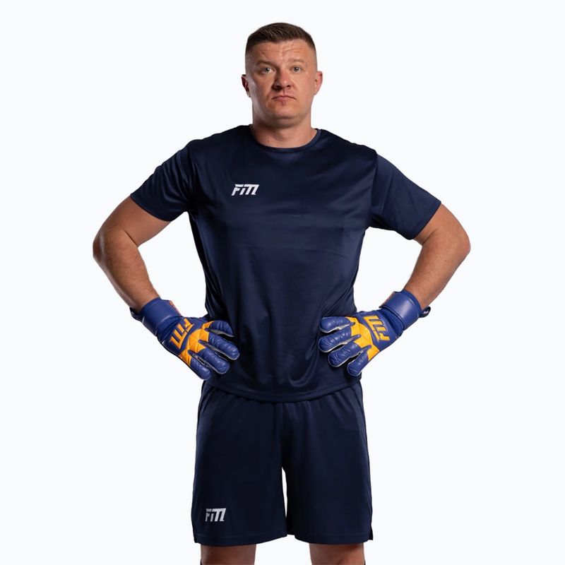 Guanti da portiere Football Masters Invictus X blu/arancione 4