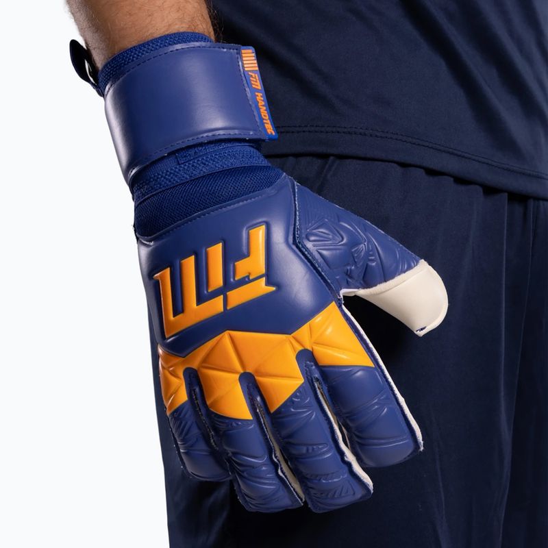 Guanti da portiere Football Masters Invictus X blu/arancione 6