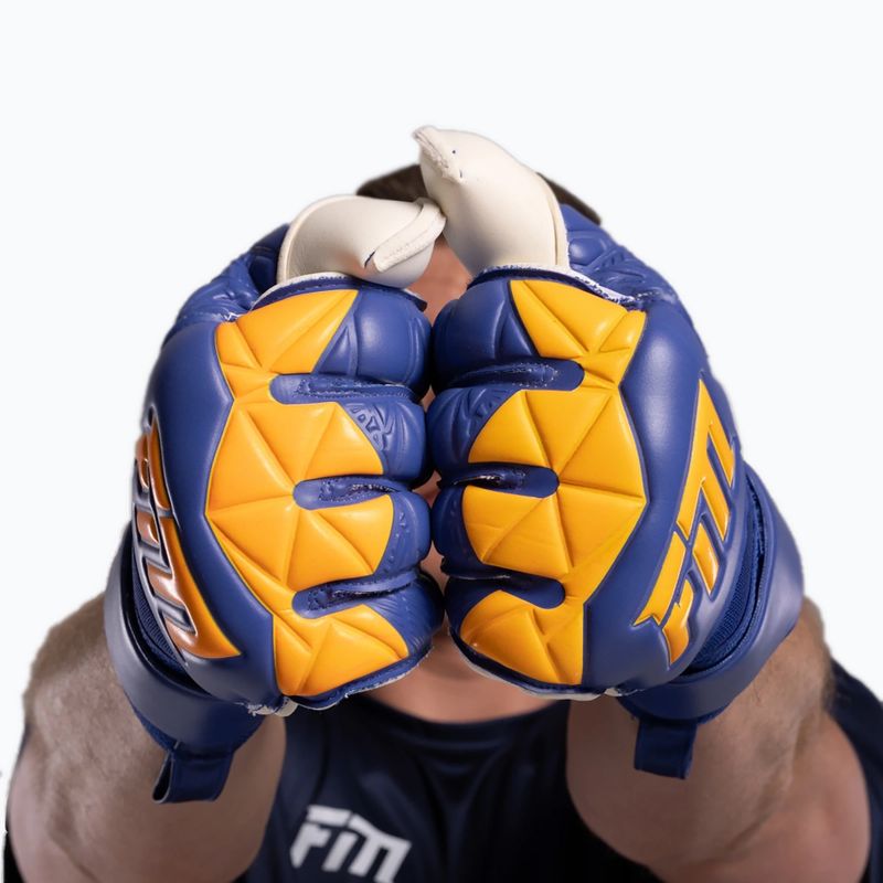 Guanti da portiere Football Masters Invictus X blu/arancione 9
