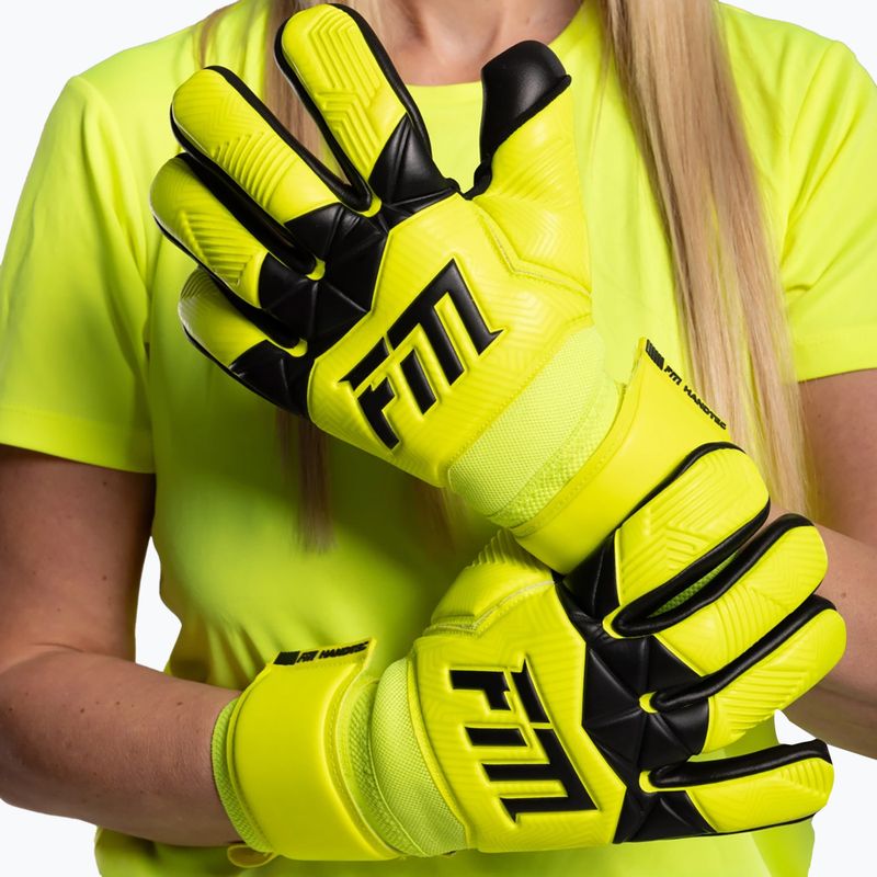 Guanti da portiere Football Masters Varis X giallo fluo 2