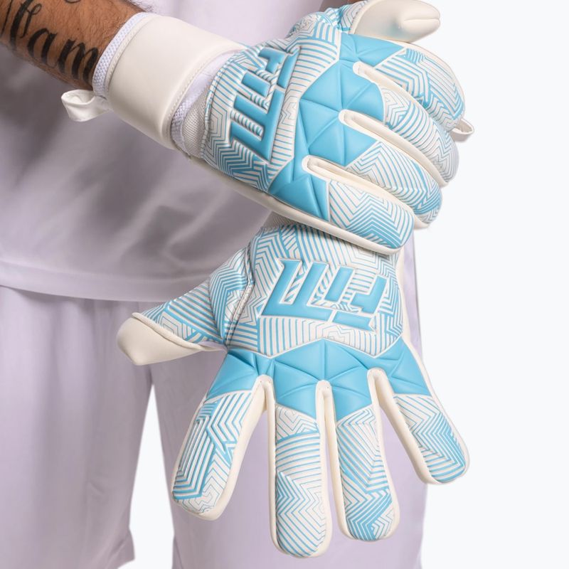 Guanti da portiere Football Masters Varis X bianco/blu 2