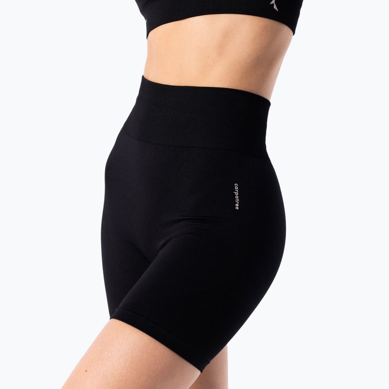 Pantaloncini da allenamento da donna Carpatree Simply Seamless nero puro 5