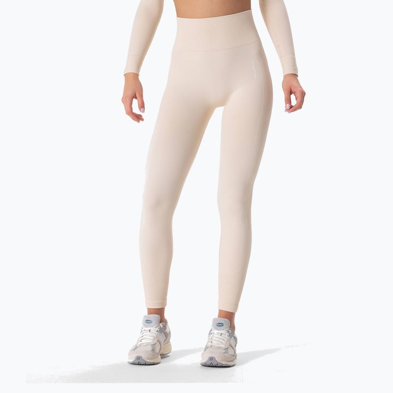 Leggings sportivi donna Carpatree Allure Seamless cream beige