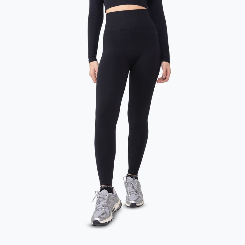 Leggings da allenamento donna Carpatree Dopamine Buzz Seamless nero ossidiana