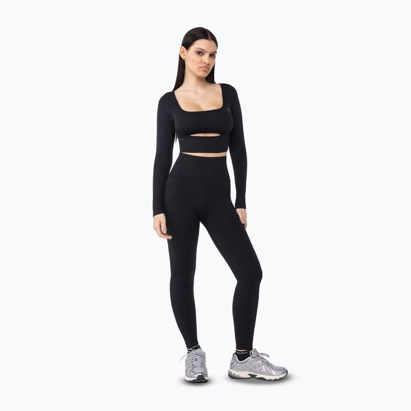 Leggings da allenamento donna Carpatree Dopamine Buzz Seamless nero ossidiana 2