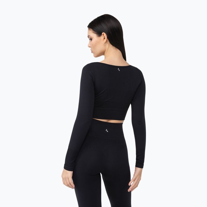 Maniche lunghe da allenamento da donna Carpatree Dopamine Buzz Seamless nero ossidiana 3