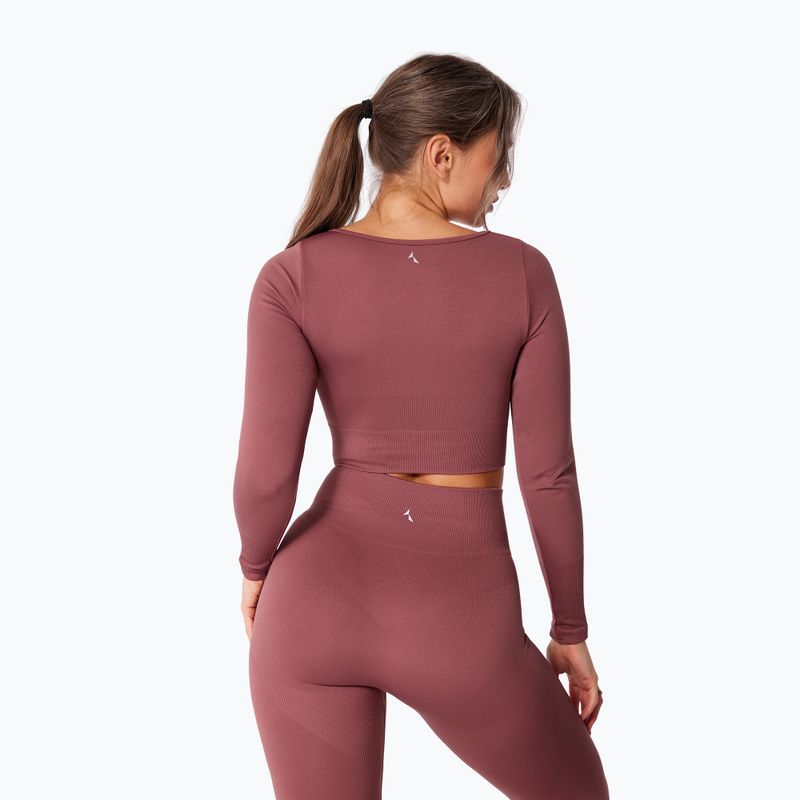 Maglia a maniche lunghe da allenamento da donna Carpatree Dopamine Buzz Seamless rose/brown 2