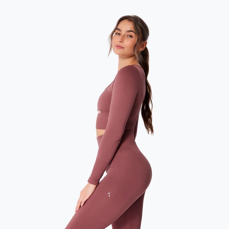 Maglia a maniche lunghe da allenamento da donna Carpatree Dopamine Buzz Seamless rose/brown 3