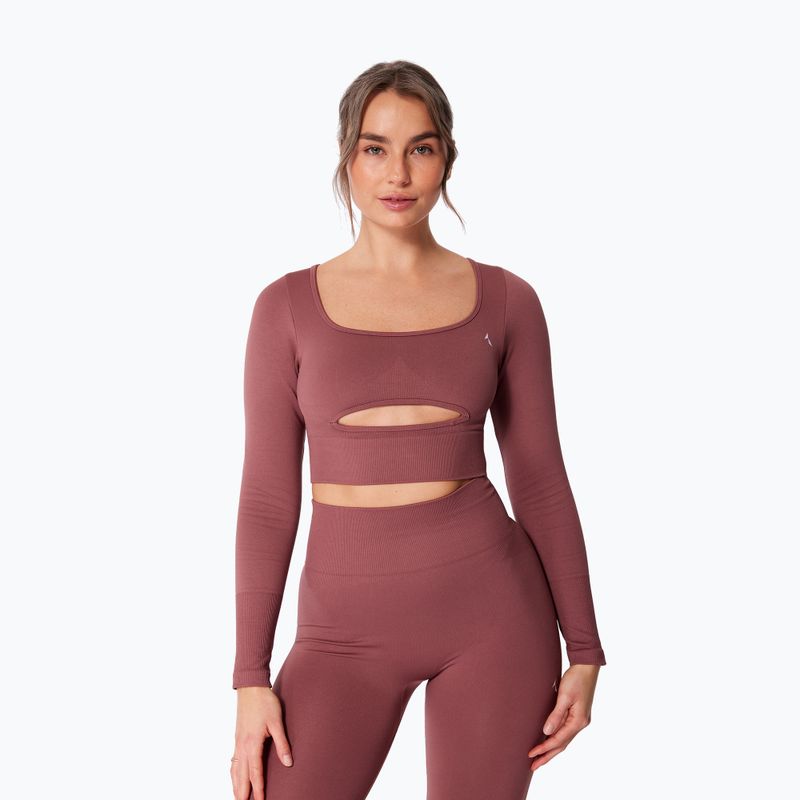 Maglia a maniche lunghe da allenamento da donna Carpatree Dopamine Buzz Seamless rose/brown 6