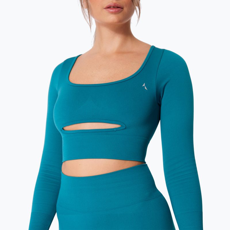 Maglia a maniche lunghe da allenamento da donna Carpatree Dopamine Buzz Seamless petrol green 5
