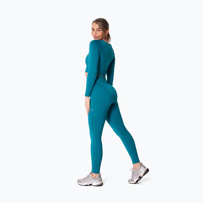 Leggings da allenamento da donna Carpatree Dopamine Buzz Seamless petrol green 3