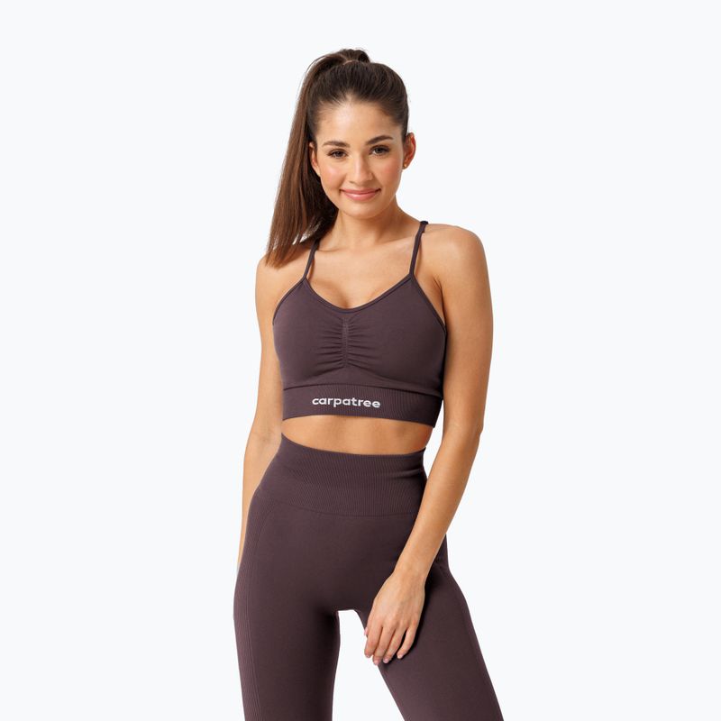 Reggiseno sportivo Carpatree Allure Seamless berry brown 4