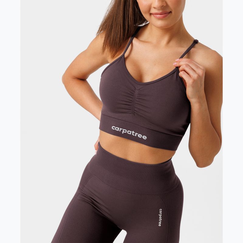 Reggiseno sportivo Carpatree Allure Seamless berry brown 5