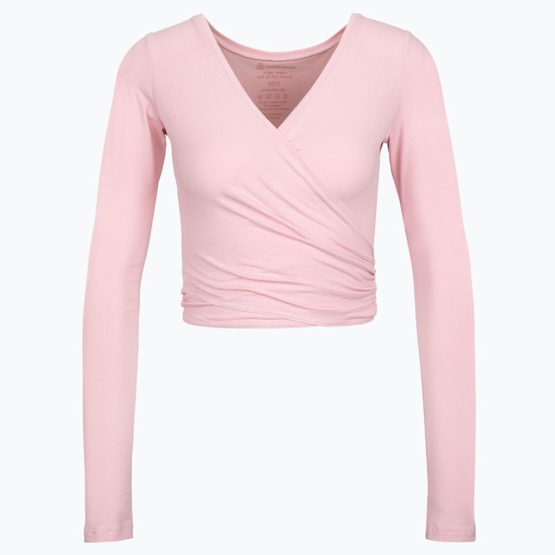 Top yoga donna Moonholi Total Eclipse Wrap Top Rosa nudo 205