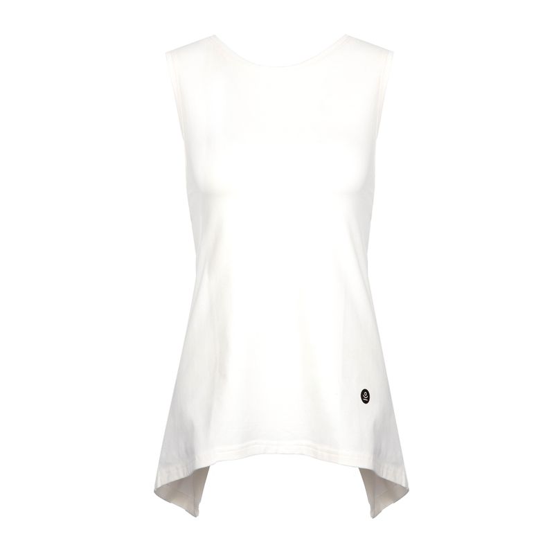 Top yoga donna Moonholi Galaxy Open Back Tank bianco 217