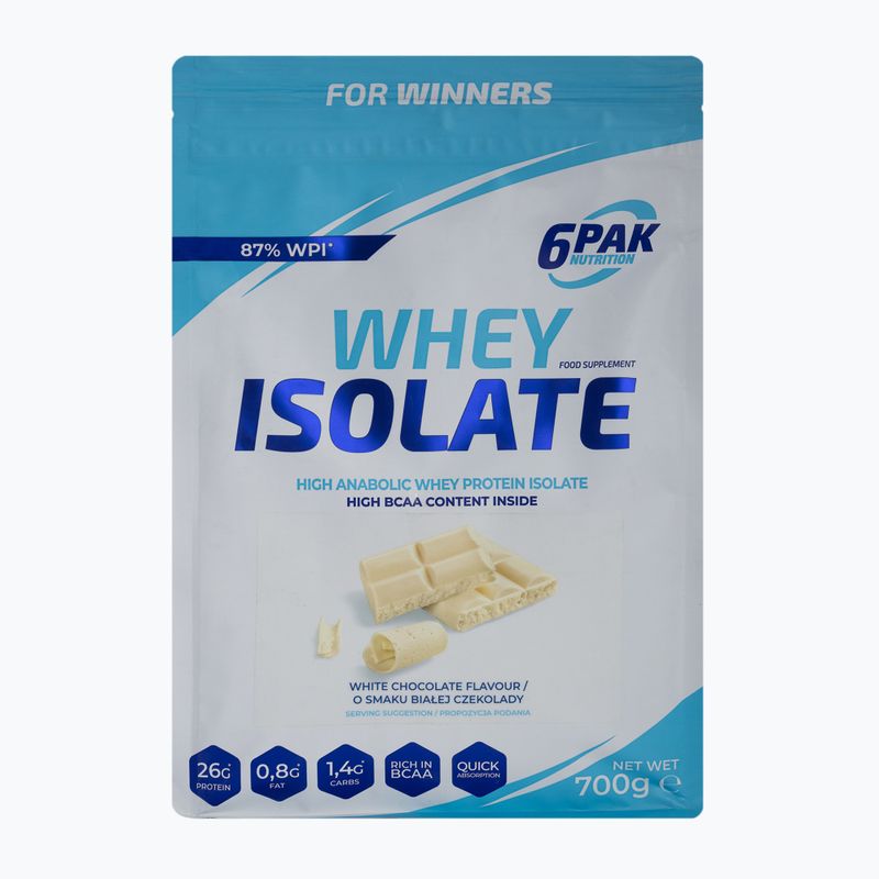 Isolato di siero di latte 6PAK 700 g Cioccolato bianco