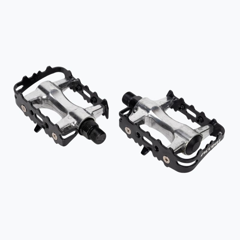 Pedali per bicicletta ACCENT Basic argento/nero