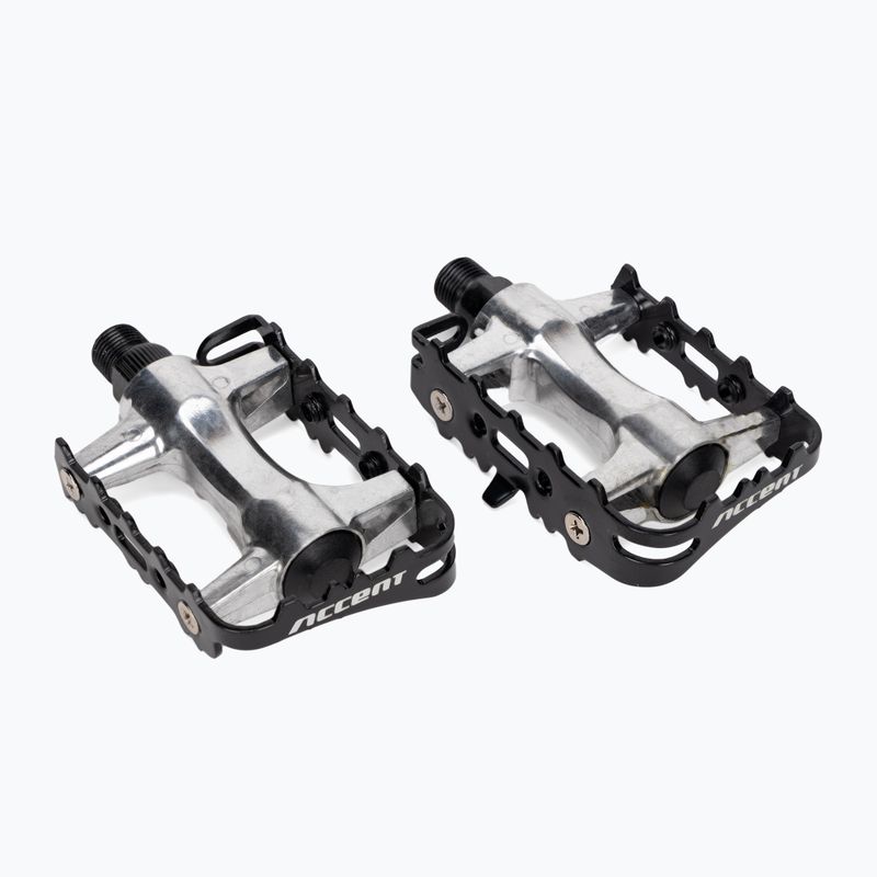 Pedali per bicicletta ACCENT Basic argento/nero 2