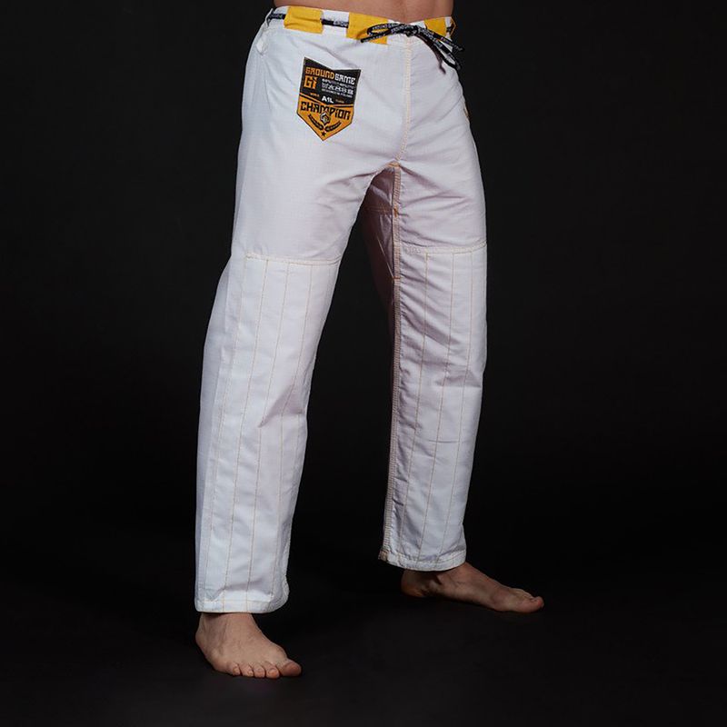 GI per il Brazilian jiu-jitsu da uomo Ground Game Champion 2.0 bianco 7