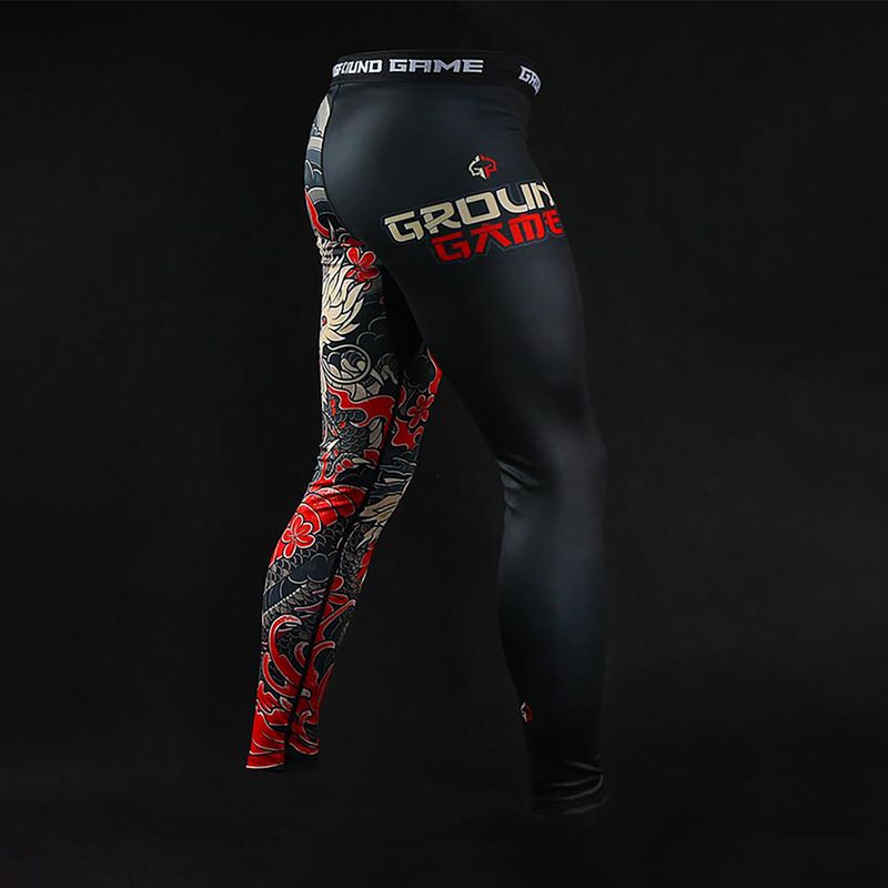 Ground Game Yokai 2.0, leggings da allenamento da uomo, nero 6