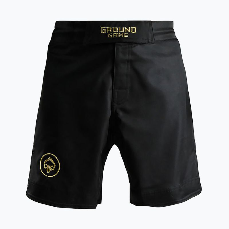 Pantaloncini da allenamento Ground Game MMA Athletic Gold da uomo nero/oro