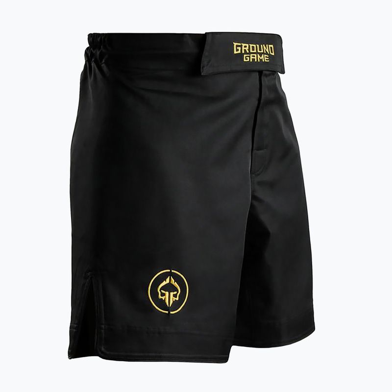 Pantaloncini da allenamento Ground Game MMA Athletic Gold da uomo nero/oro 2