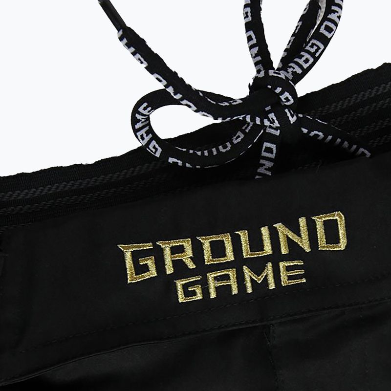 Pantaloncini da allenamento Ground Game MMA Athletic Gold da uomo nero/oro 4