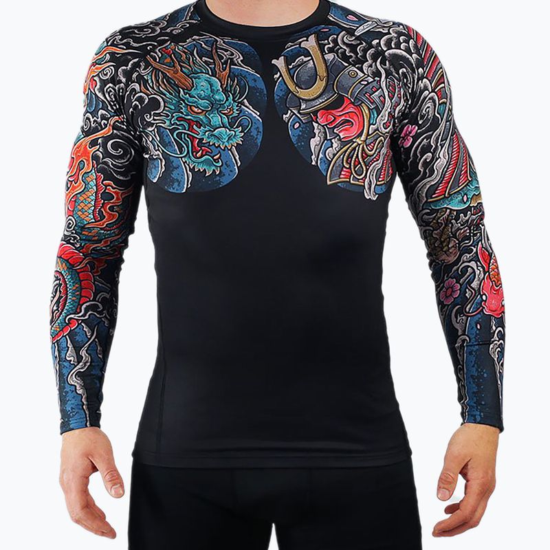Ground Game Bushido 3.0, rashguard a manica lunga da uomo, nero
