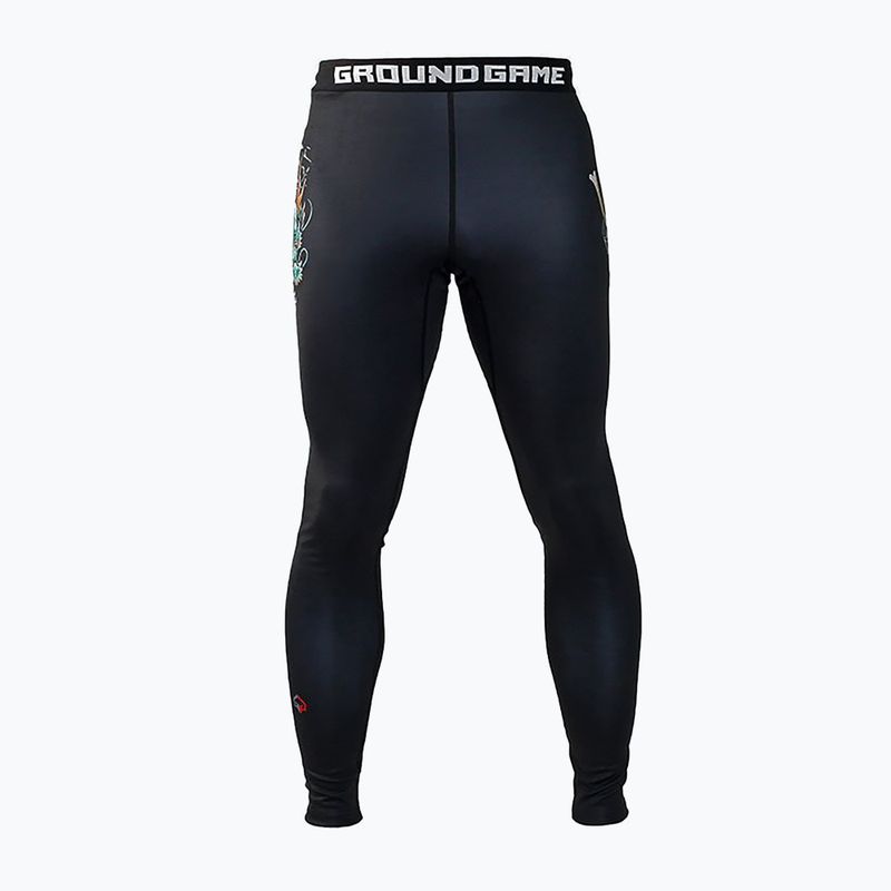 Ground Game Bushido 3.0, leggings da allenamento da uomo, nero