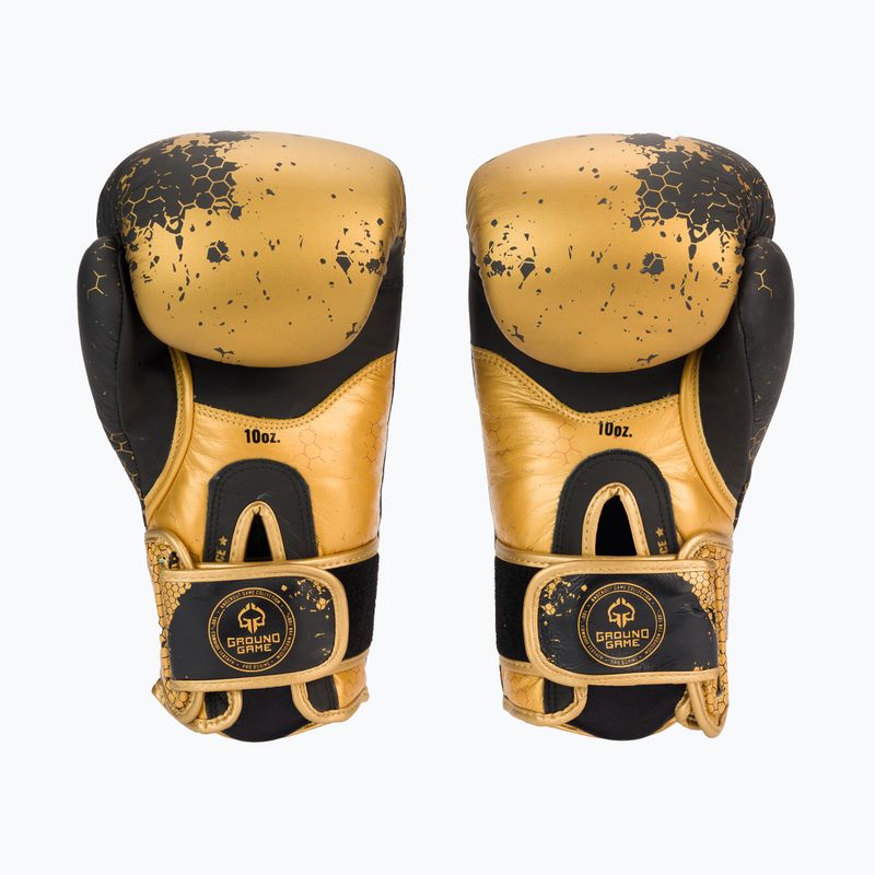 Ground Game Cage Gold guantoni da boxe nero/oro 2