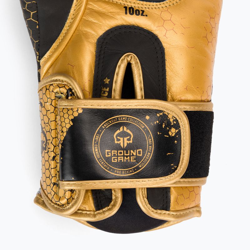 Ground Game Cage Gold guantoni da boxe nero/oro 5