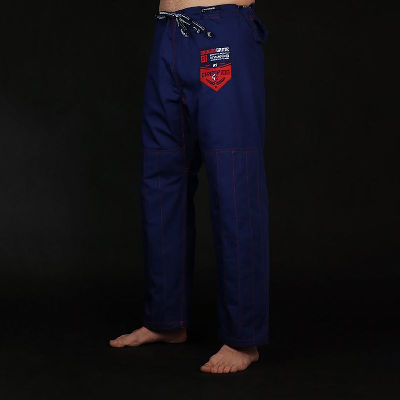 GI per il Brazilian jiu-jitsu Ground Game Champion 2.0 da uomo blu navy 6