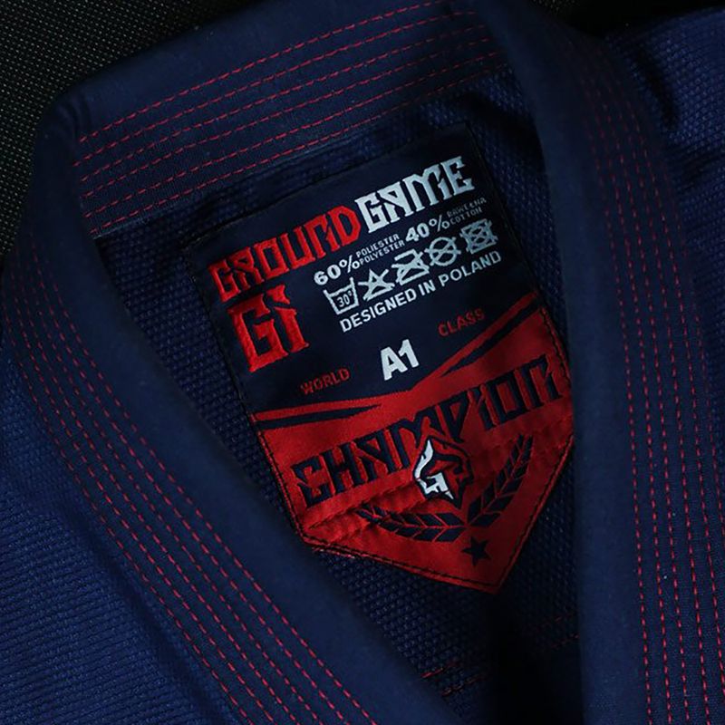 GI per il Brazilian jiu-jitsu Ground Game Champion 2.0 da uomo blu navy 8