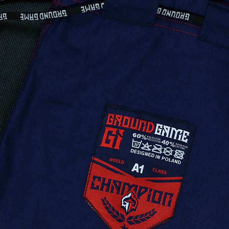 GI per il Brazilian jiu-jitsu Ground Game Champion 2.0 da uomo blu navy 10