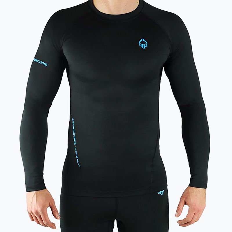 Ground Game Athletic 3.0 rashguard a maniche lunghe da uomo nero