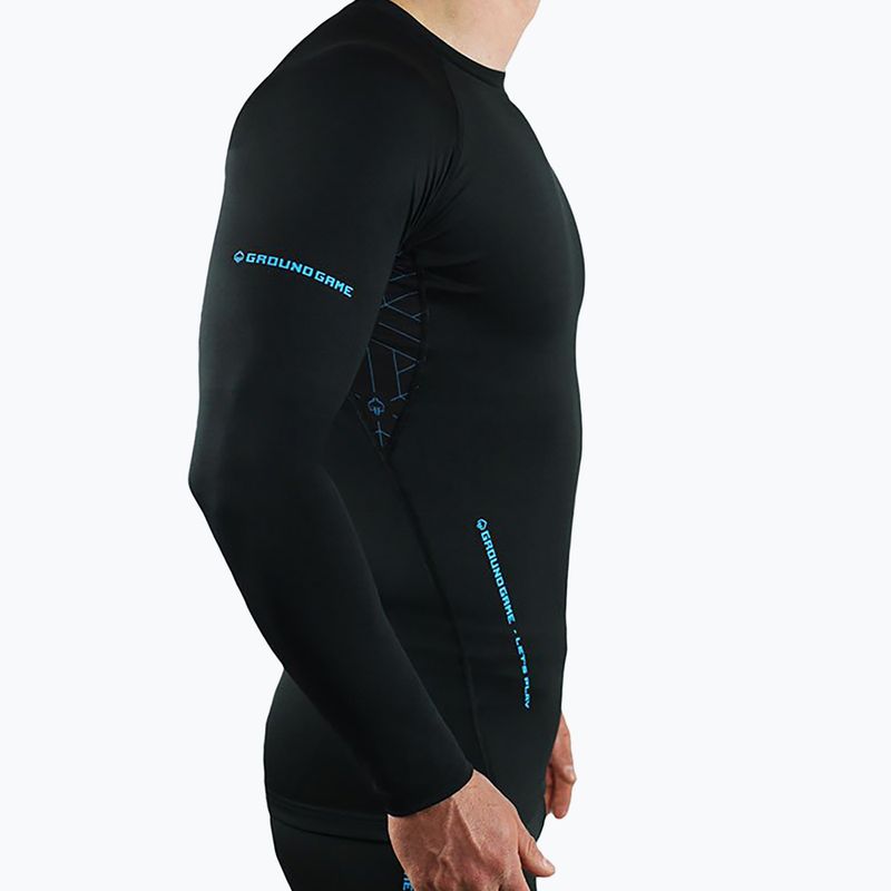Ground Game Athletic 3.0 rashguard a maniche lunghe da uomo nero 2