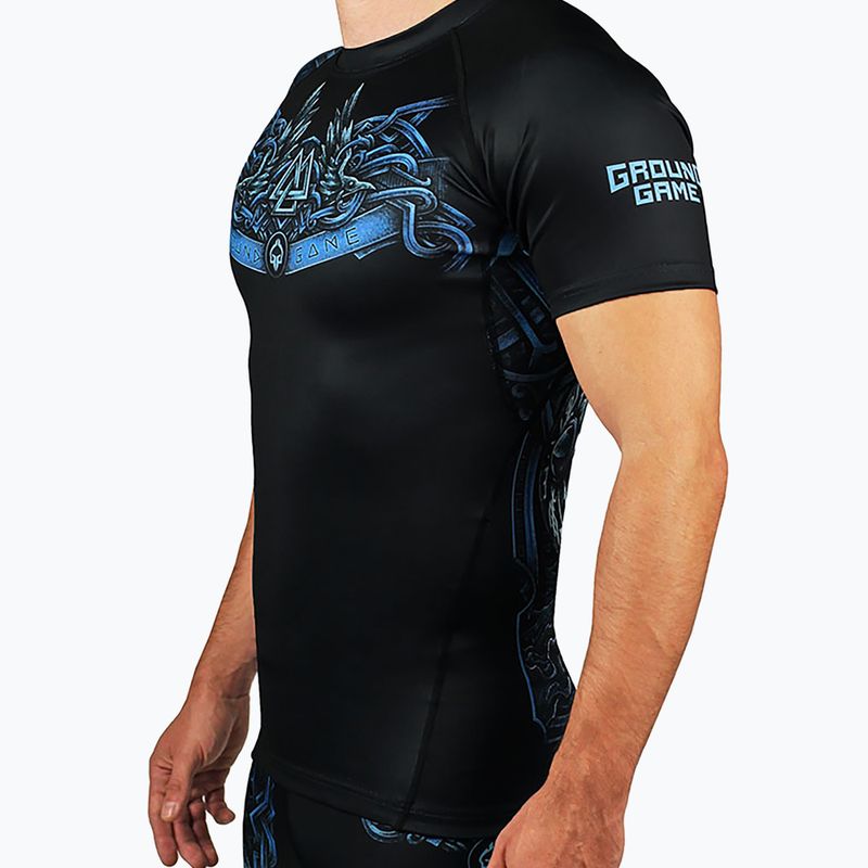 Ground Game Viking Rashguard da uomo nero/blu 4