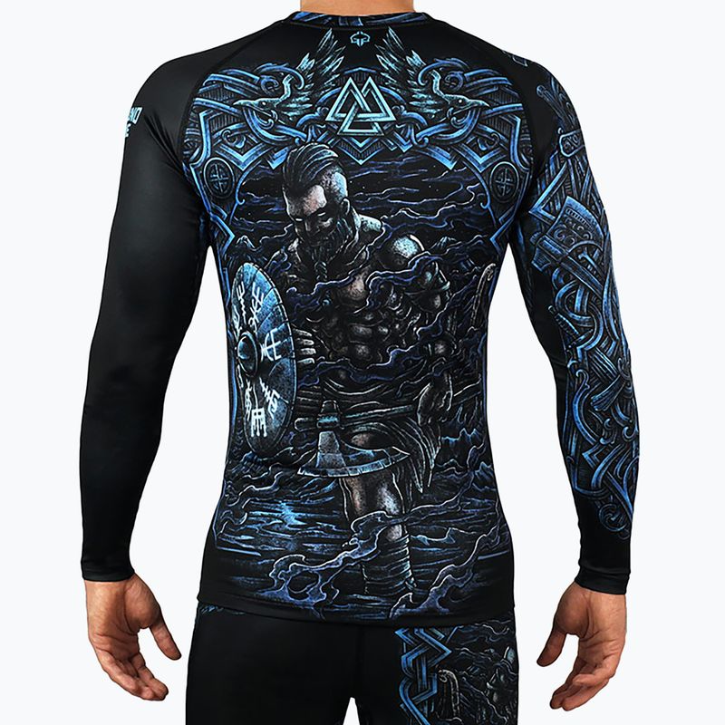 Ground Game Viking, costume da bagno a maniche lunghe da uomo, nero/blu 2