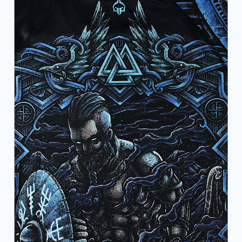 Ground Game Viking, costume da bagno a maniche lunghe da uomo, nero/blu 6